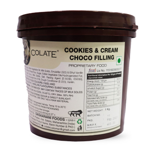 Colate Cookies and Cream Choco Filling